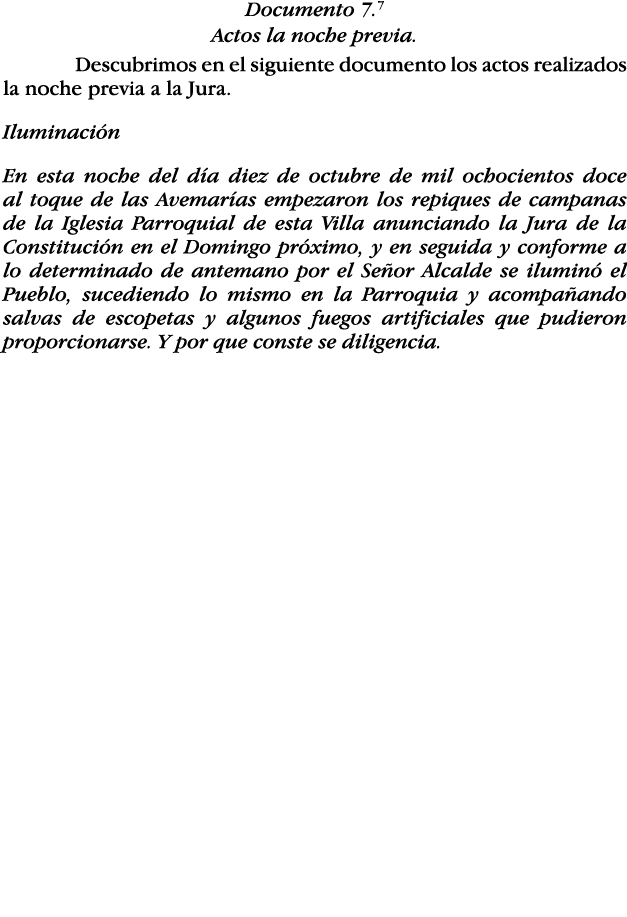 Documento 7 7 Actos la noche previa  Descubrimos en el siguiente documento los actos realizados la noche previa a la    