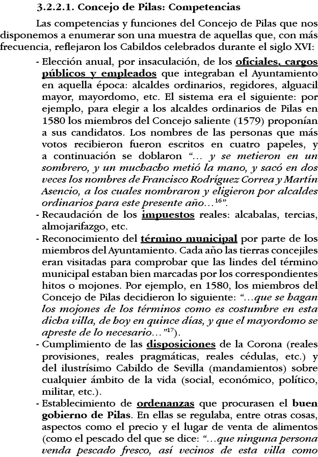  3 2 2 1  Concejo de Pilas: Competencias Las competencias y funciones del Concejo de Pilas que nos disponemos a enume   