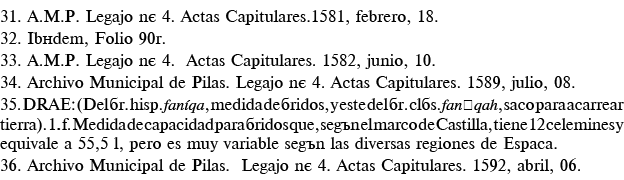 31  A M P  Legajo n  4  Actas Capitulares 1581, febrero, 18  32  Ibídem, Folio 90r  33  A M P  Legajo n  4  Actas Cap   