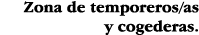 Zona de temporeros as y cogederas 