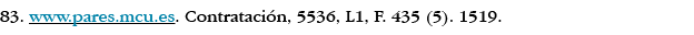 83  www pares mcu es  Contratación, 5536, L1, F  435 (5)  1519 
