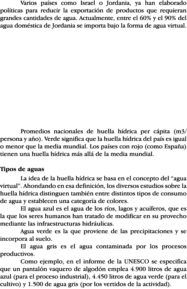 Varios países como Israel o Jordania, ya han elaborado políticas para reducir la exportación de productos que requier   