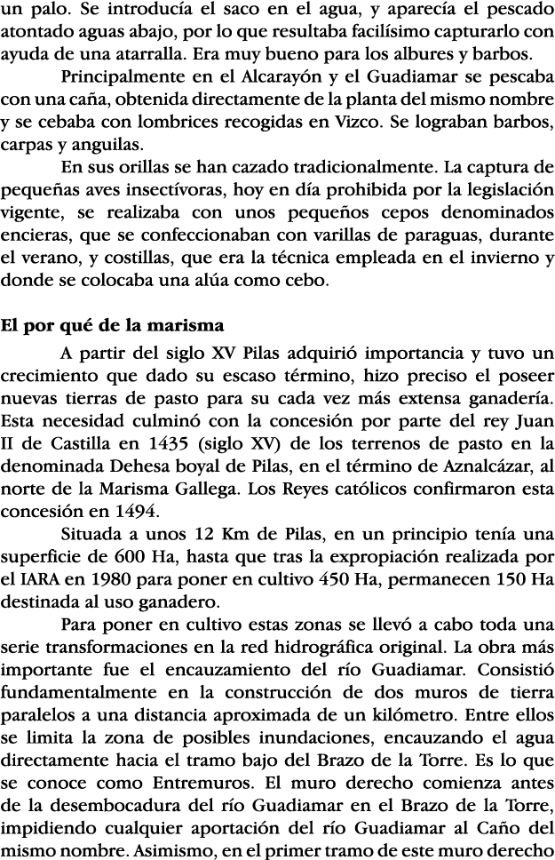 un palo  Se introducía el saco en el agua, y aparecía el pescado atontado aguas abajo, por lo que resultaba facilísim   