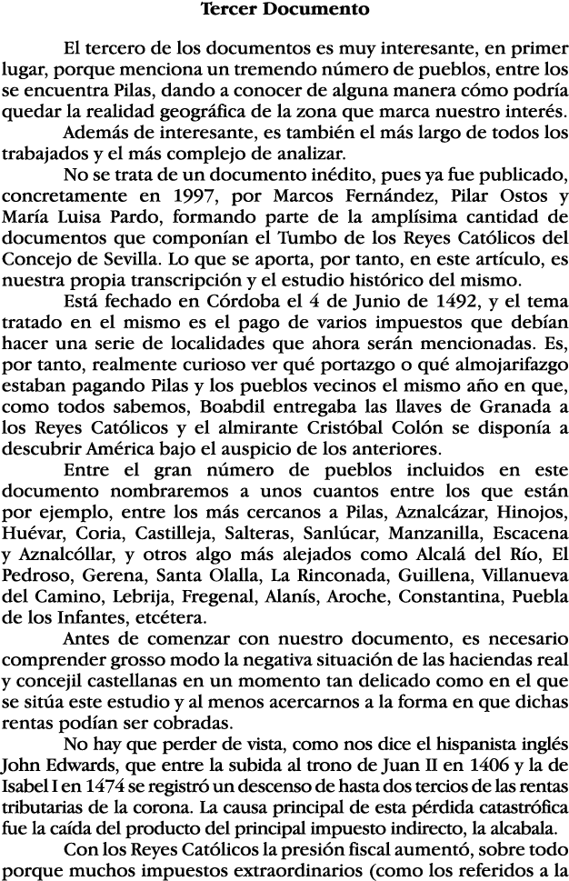 Tercer Documento El tercero de los documentos es muy interesante, en primer lugar, porque menciona un tremendo número   