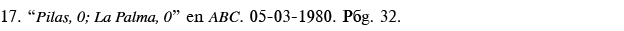 17   Pilas, 0; La Palma, 0  en ABC  05-03-1980  Pág  32 
